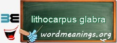 WordMeaning blackboard for lithocarpus glabra